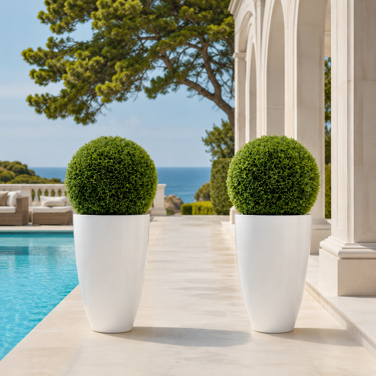 51 cm Topiary in Ben Fibreglass Planter for stylish interiors | Avenmoss