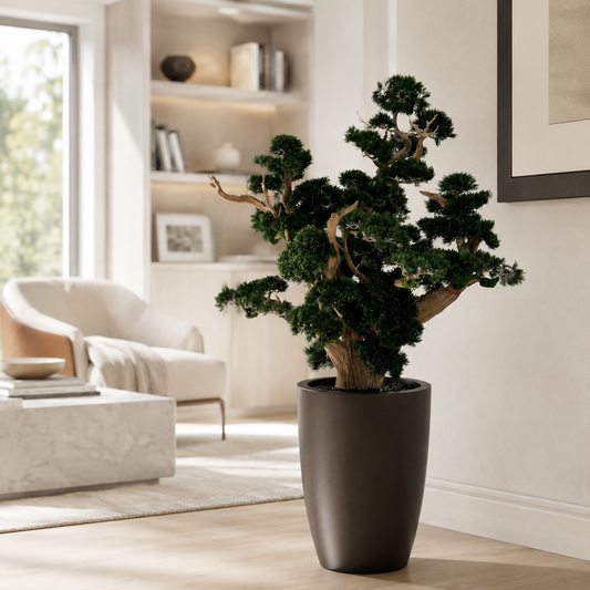 Large Bonsai in Brannan Brown Matt Planter for stylish interiors | Avenmoss