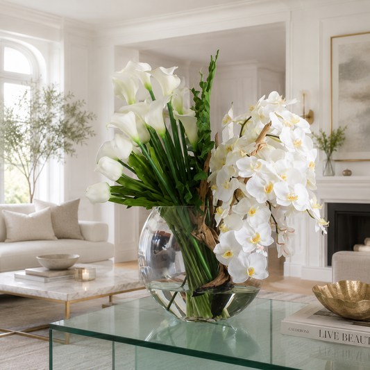 Mixed Arrangement in Luna Vase for stylish interiors | Avenmoss